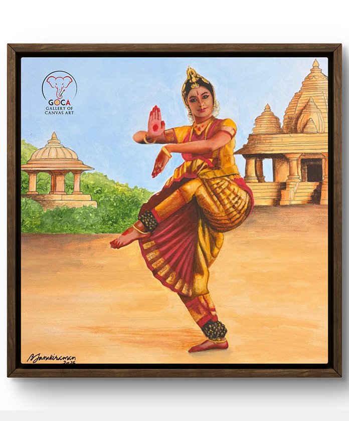Bharatanatyam - 16X16 Inch - Acrylics on Canvas