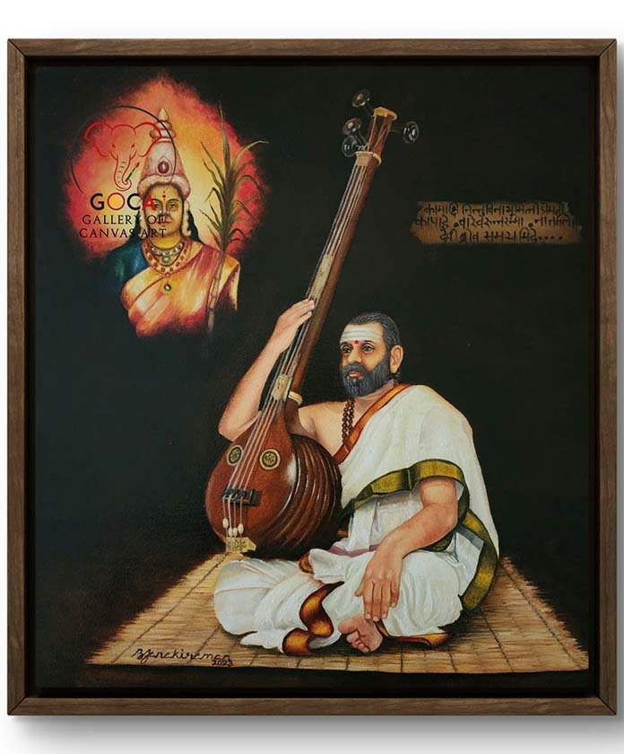 Syama Sastry 16X18 Inch - Oil on Canvas