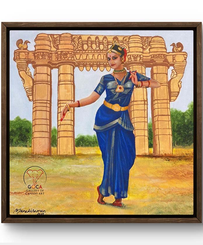 Kuchipudi - 16X16 Inch - Acrylics on Canvas