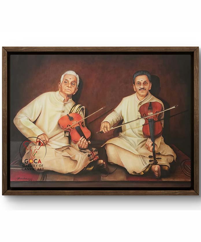 Violin Players - 30X40 Inch - Oil on Canvas