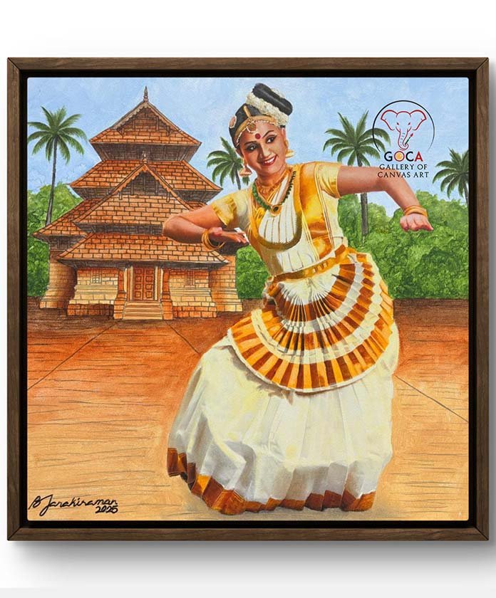 Mohiniyattam - 16X16 Inch - Acrylics on Canvas