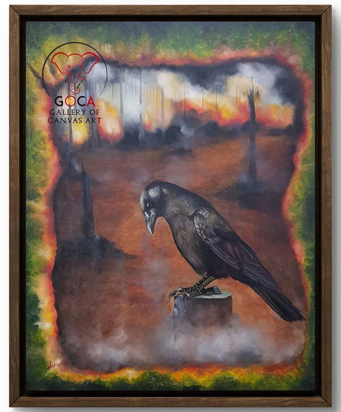 Mourning the Burnt Woods - 24X30 Inch - Oil on Canvas