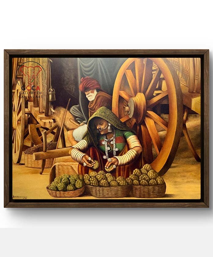 Nomadic Traders - 36X48 Inch - Oil on Canvas
