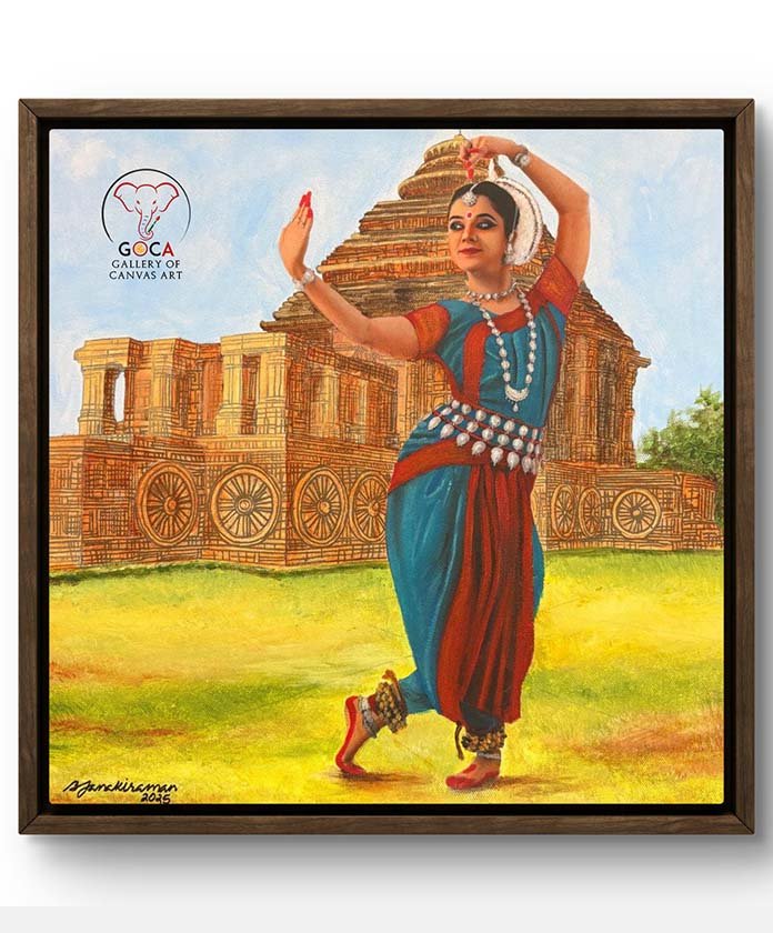 Odissi - 16X16 Inch - Acrylics on Canvas