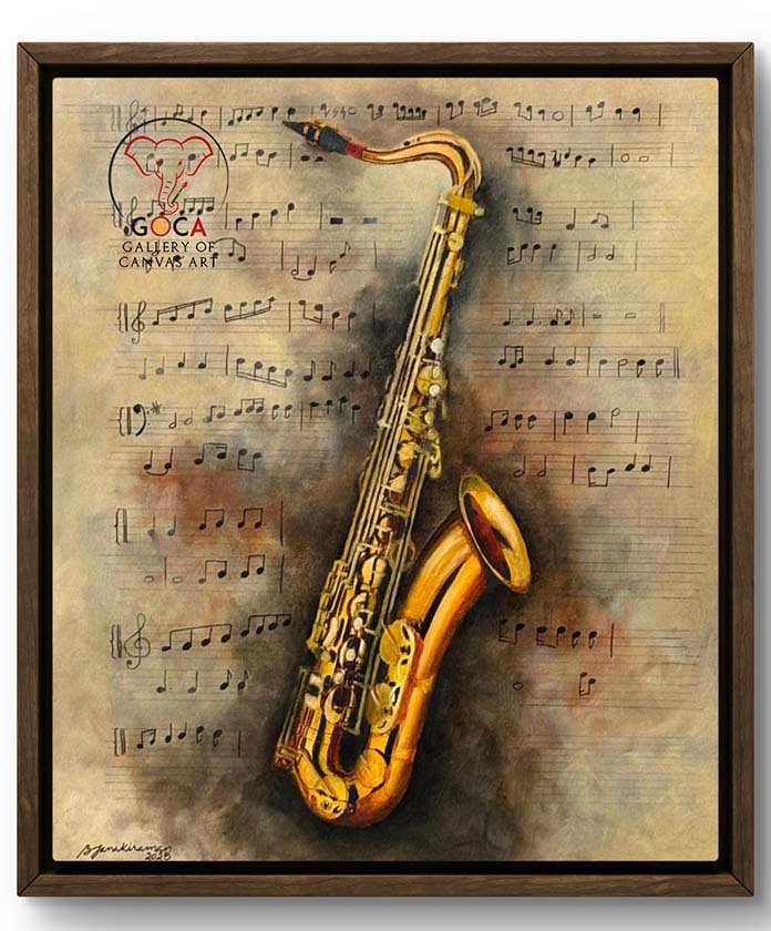 saxophone 18X20 Inch - Acrylics on Canvas