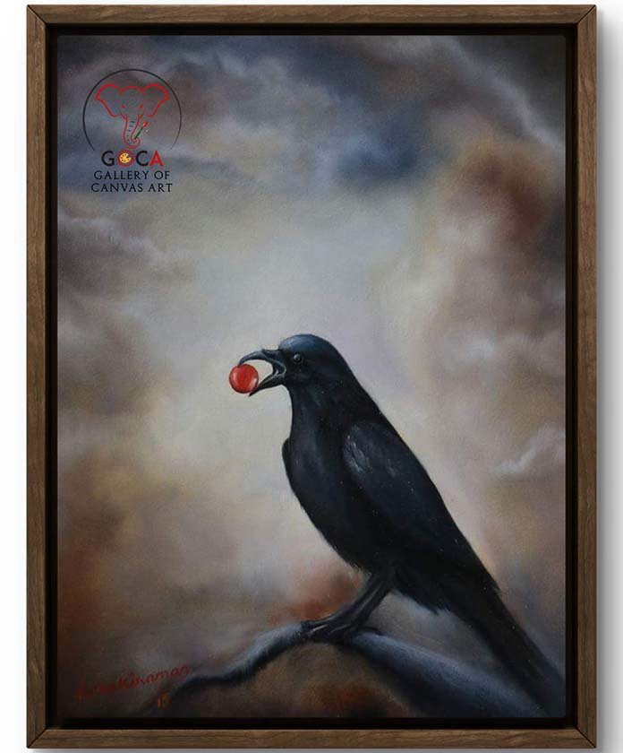 The Red Berry - 24X30 Inch - Oil on Canvas