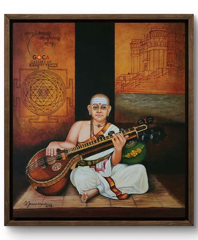 Muthuswamy Dikshitar - 16X18 Inch - Oil on Canvas