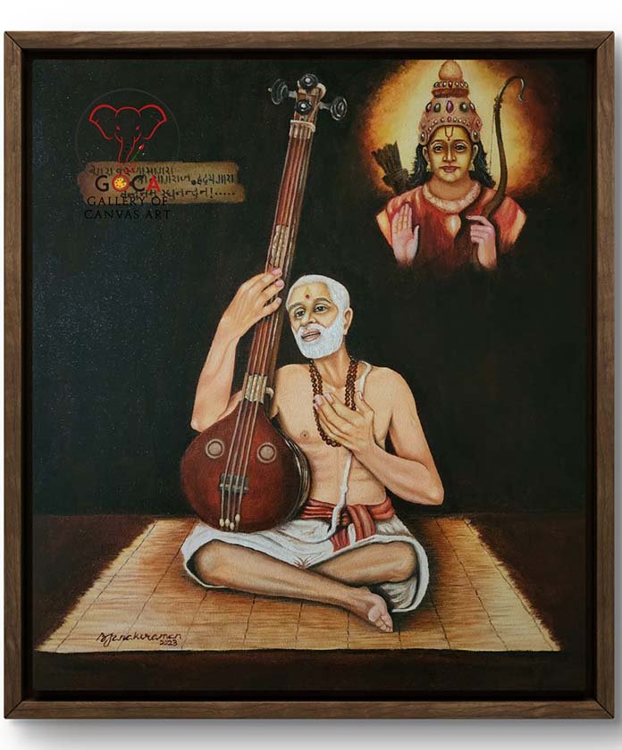 Saint Thyagaraja - 16X18 Inch - Oil on Canvas-