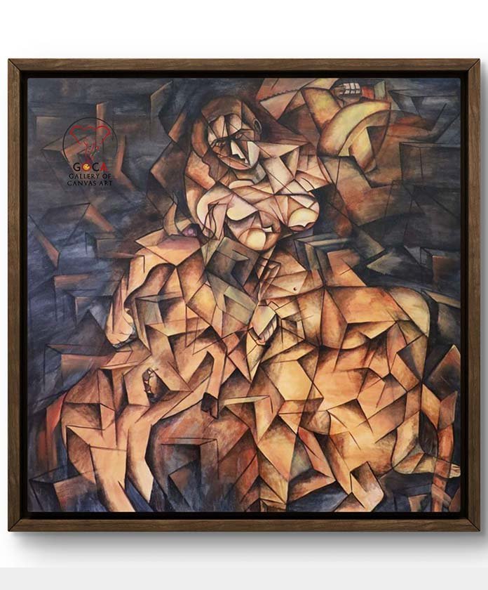 Mahishasura-Mardhini-60X60-Inch-Acrylics-on-Canvas