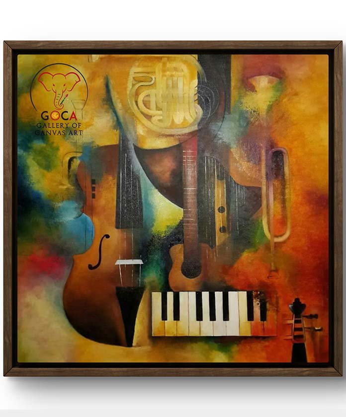 Musical Medley - 36X36 Inch - Oil on Canvas